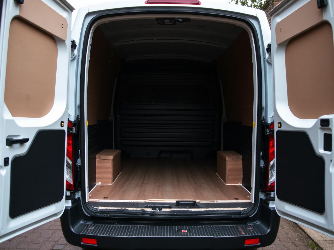 Clean empty van load space ready for a collection job